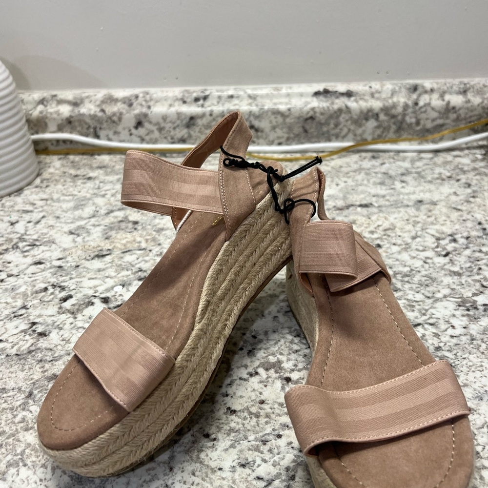 American Eagle Outfitters Blush Espadrille Platform Sandals